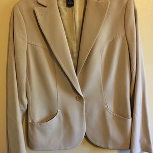 Max Edition Cream Neutral Suit Jacket - Size 12